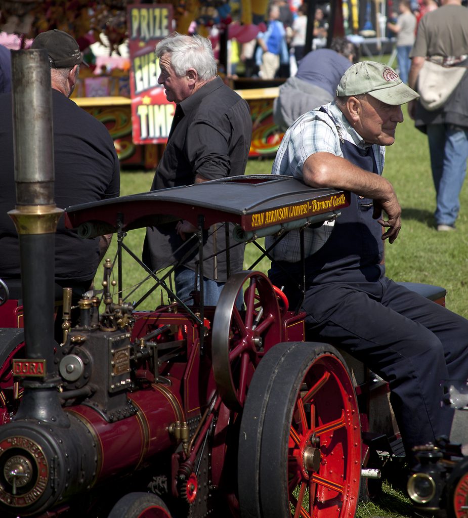 Vintage miniature steam engines at the vintage rally